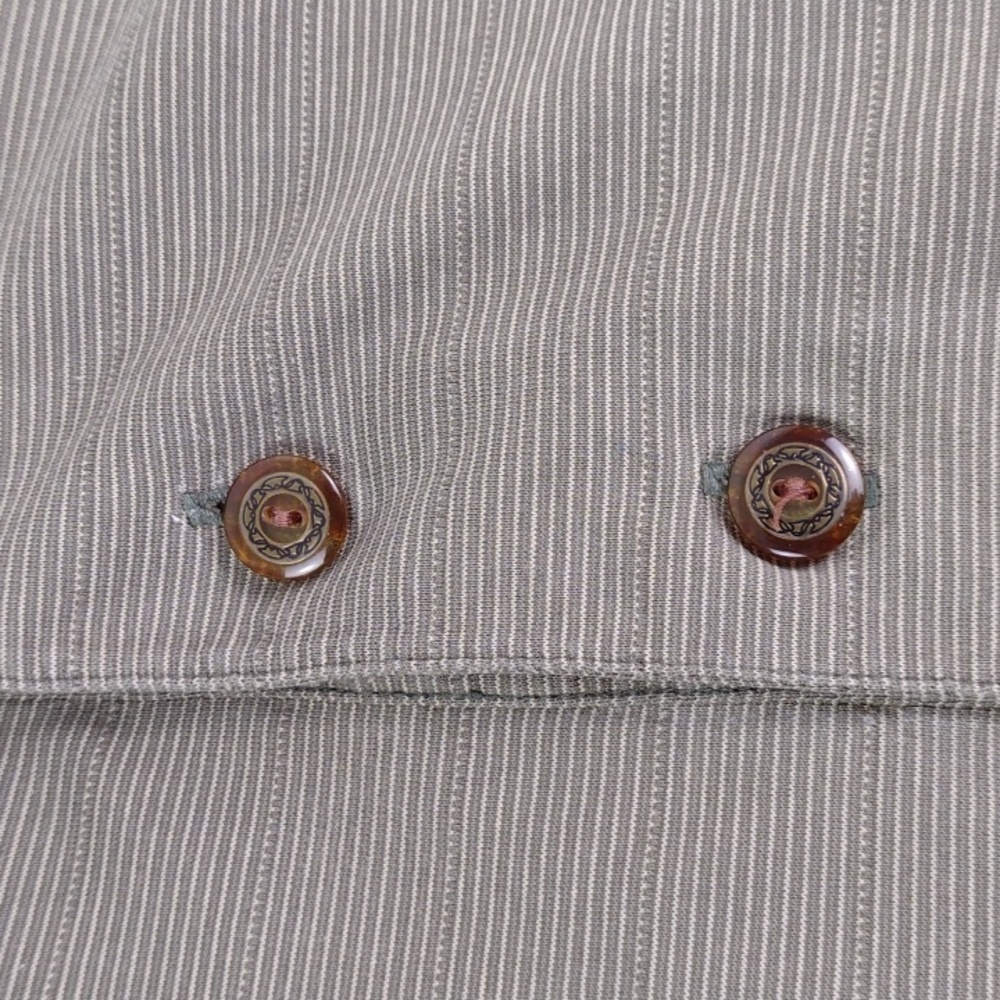 Gold Tri Mountain 60's 2 Ply DBL Mercerized-Cotton Polo Pinstripe Shirt 2XL - Picture 11 of 14